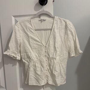 Madewell Cream Button-Up Blouse
